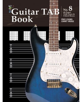 Progressive Manuscript Book 8 - Guitar TAB Book - Music Staff Paper