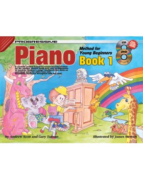 Progressive Piano Method for Young Beginners - Book 1 - How to Play Piano for Kids