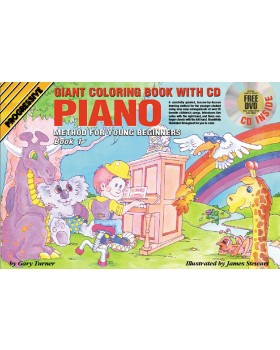 Progressive Piano Method for Young Beginners - Book 1 (Giant Coloring Book) - How to Play Piano for Kids