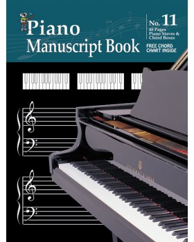 Progressive Manuscript Book 11 - Piano Staves - Music Staff Paper