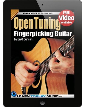 Open Tuning Fingerstyle Guitar Lessons for Beginners - Teach Yourself How to Play Guitar (Free Audio Available)