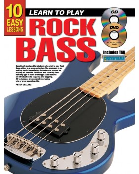 10 Easy Lessons - Learn To Play Rock Bass - Teach Yourself How to Play Bass Guitar