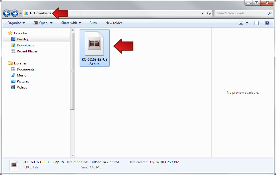Windows 7: Downloads Folder
