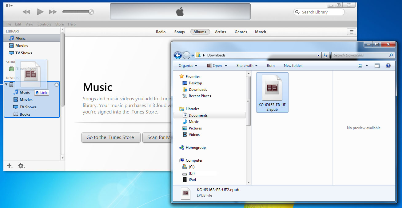 iTunes and Download Folder: Drag and Drop