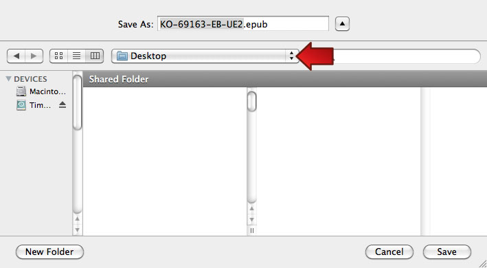 Mac OS 10.6.8: Save to Desktop